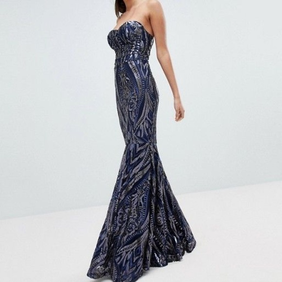 asos club l Dresses New Asos Club L Embellished Fishtail Maxi Dress